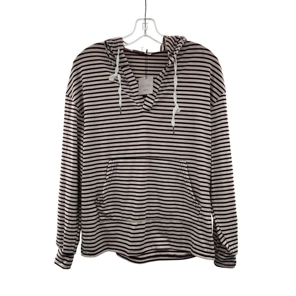 C+D+M Hoodie Women's Size Small Multicolor Stripe Long Sleeve Lightweight New